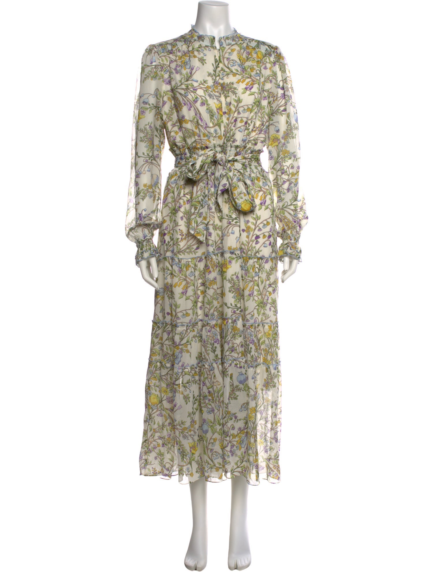 ME+EM Floral Print Long Dress