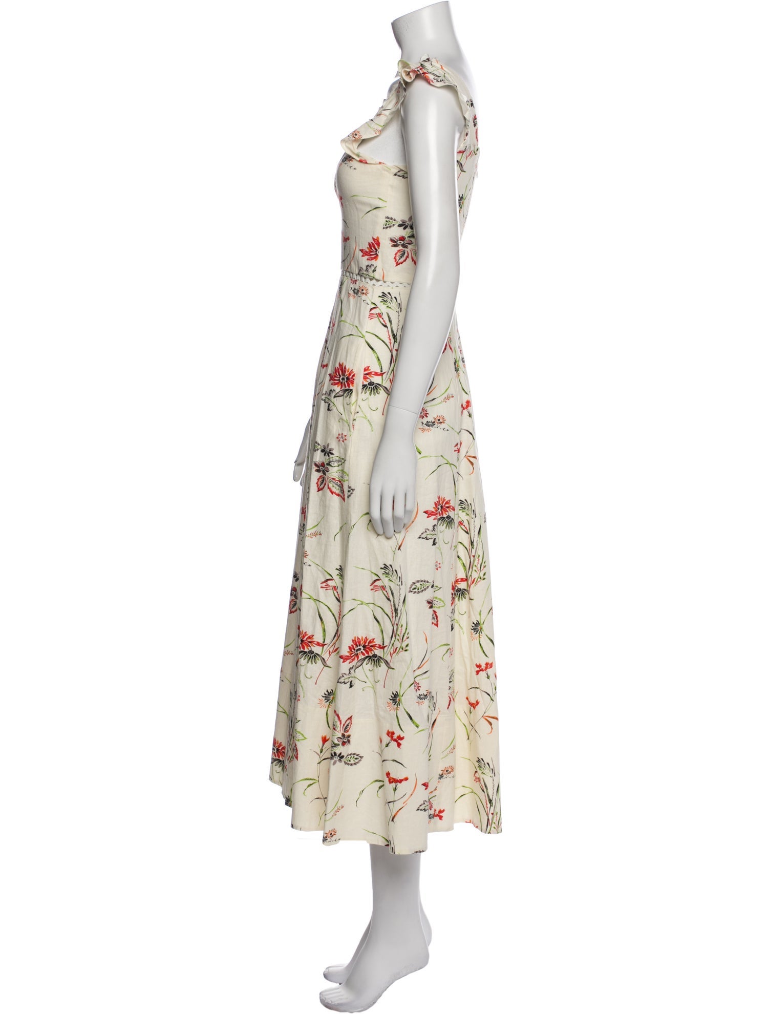 ME+EM Floral Print Long Dress