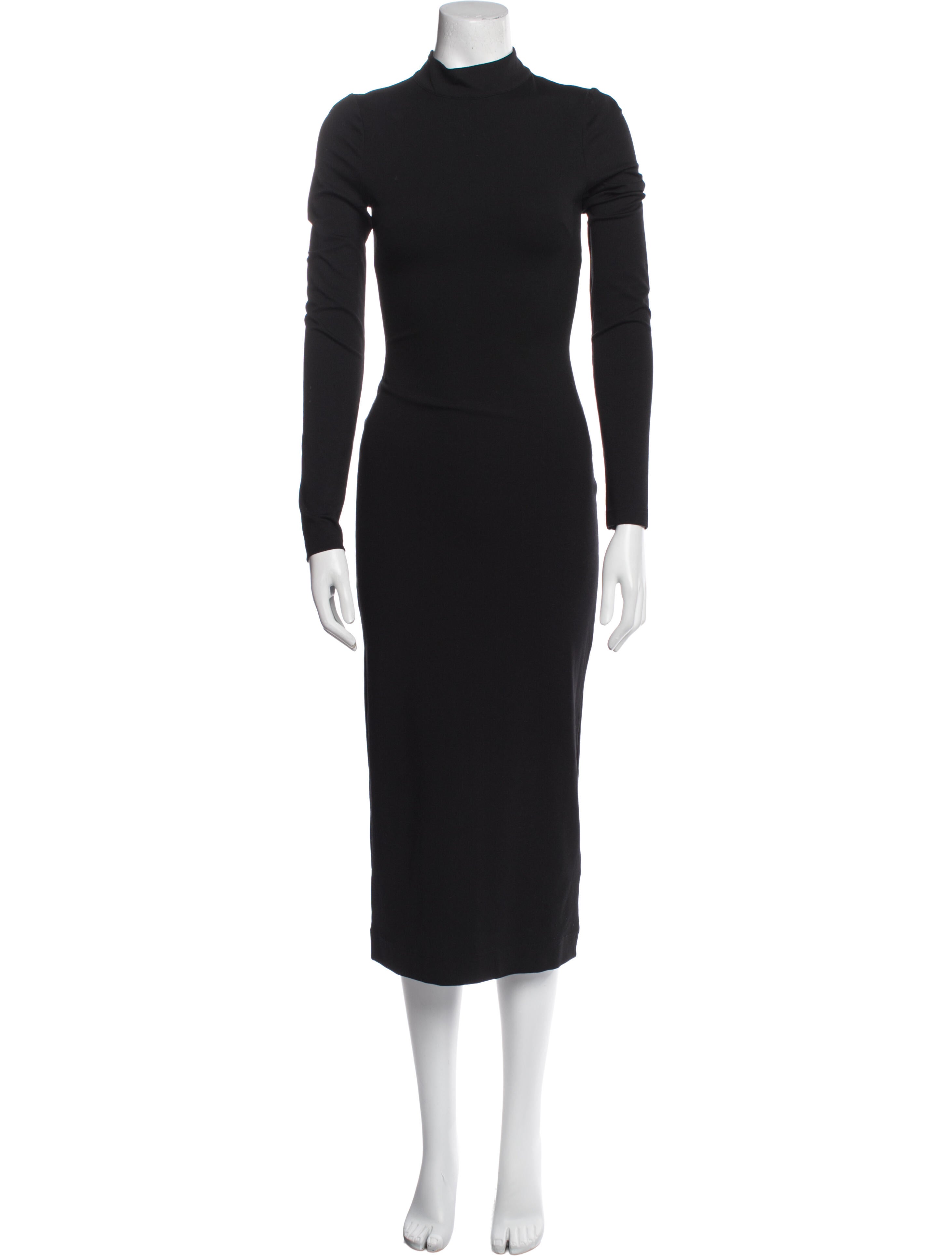 ME+EM Mock Neck Midi Length Dress