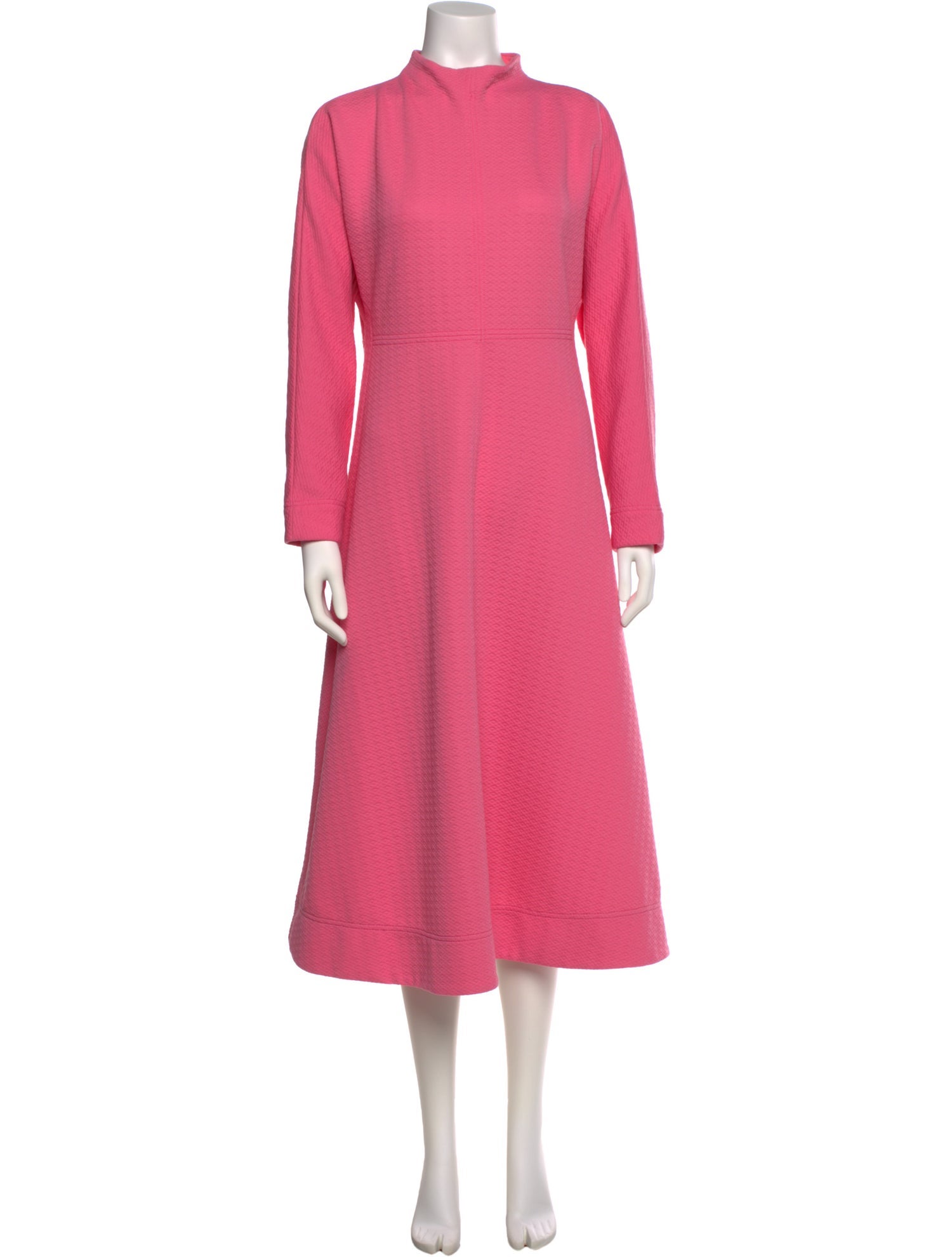 ME+EM Mock Neck Midi Length Dress