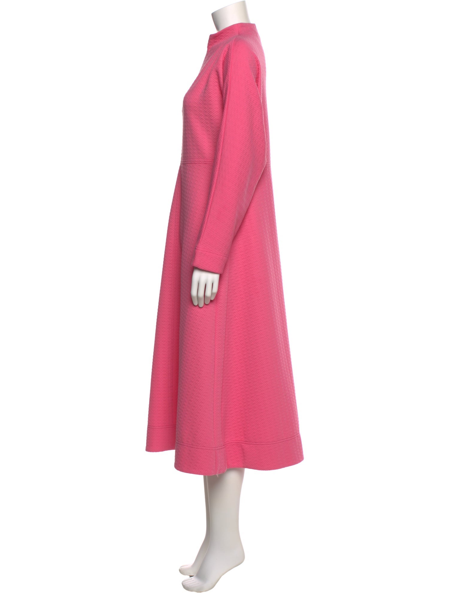 ME+EM Mock Neck Midi Length Dress