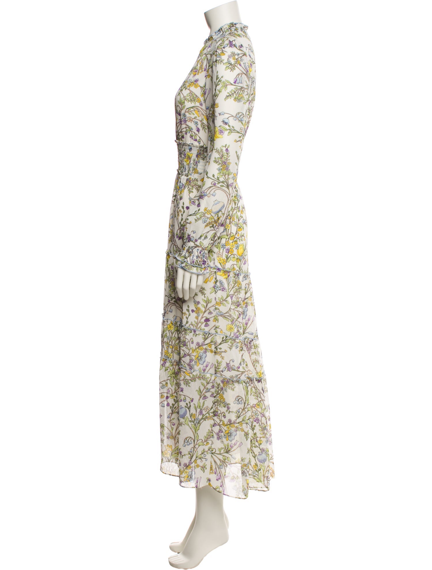 ME+EM Floral Print Long Dress