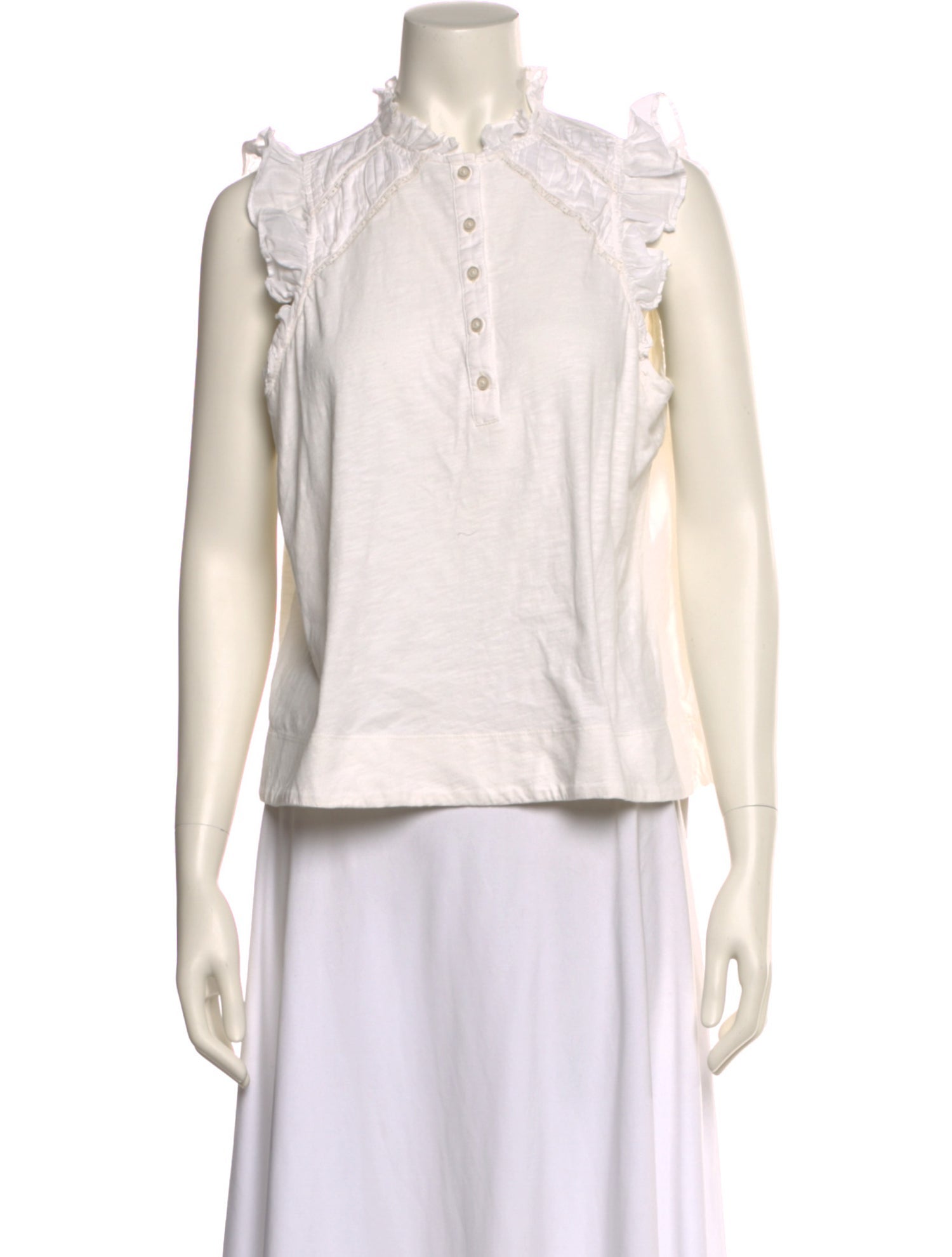 ME+EM Mock Neck Sleeveless Top