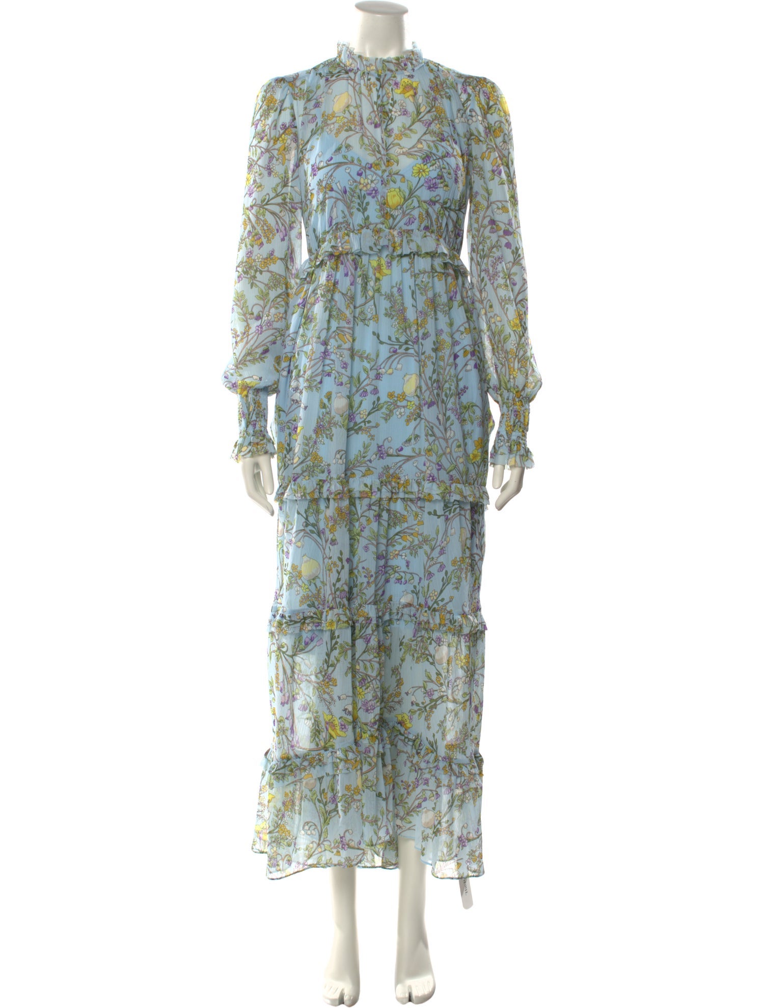 ME+EM Floral Print Long Dress