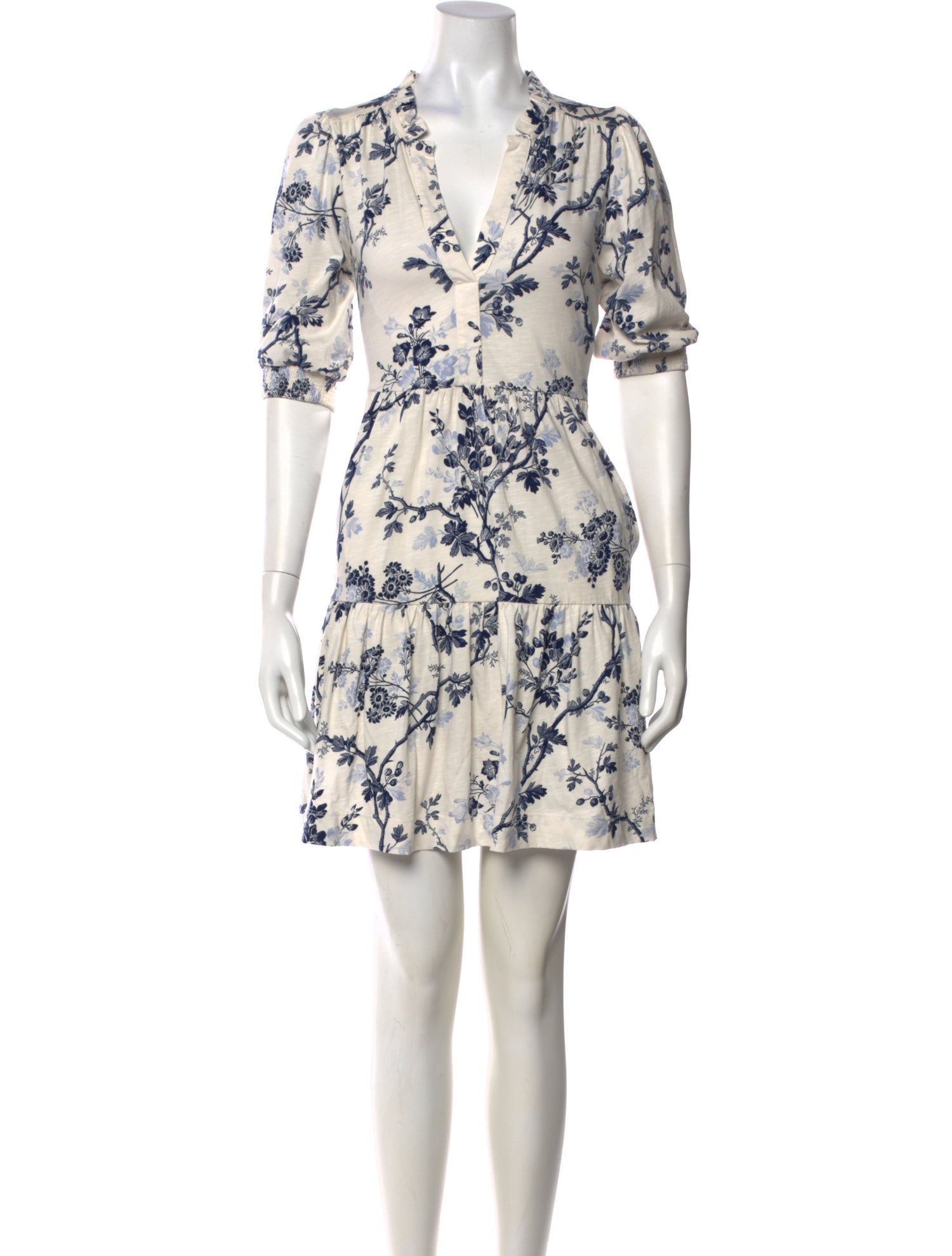 ME+EM Floral Print Mini Dress