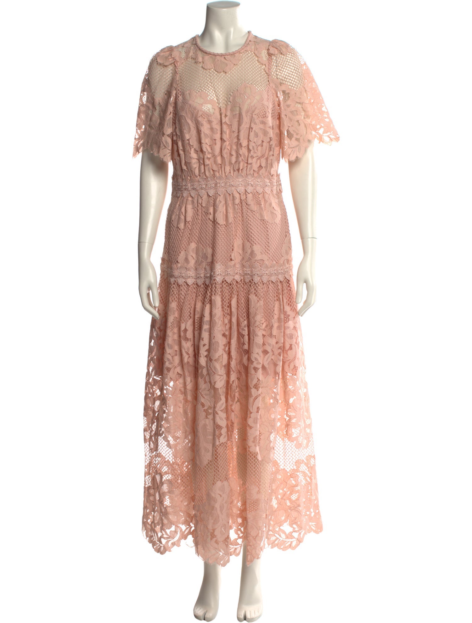 ME+EM Lace Pattern Long Dress