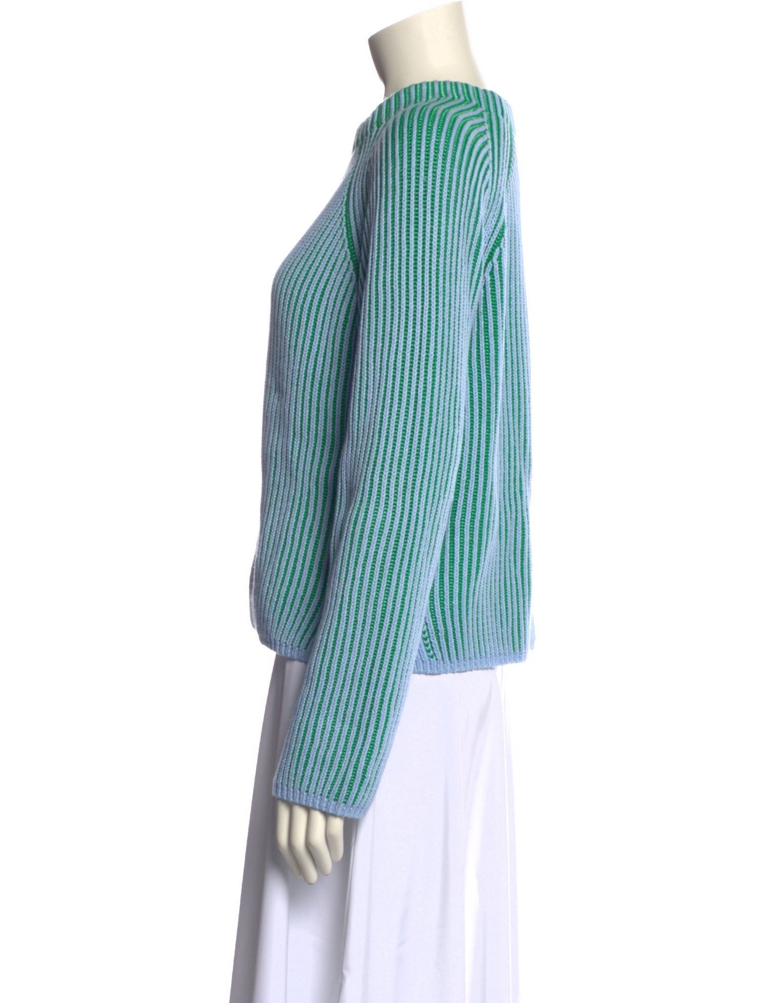 ME+EM Striped Scoop Neck Sweater