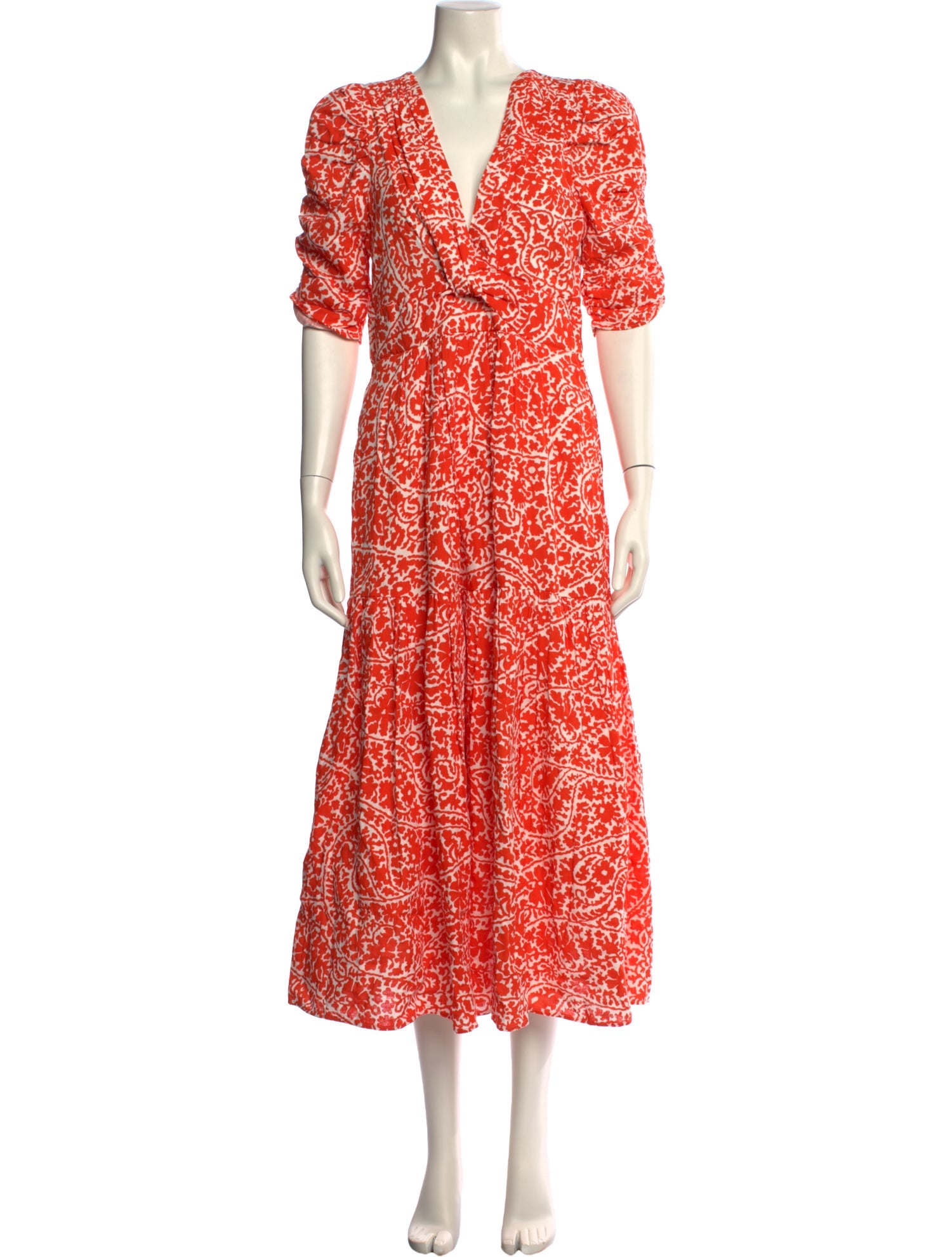 ME+EM Floral Print Long Dress