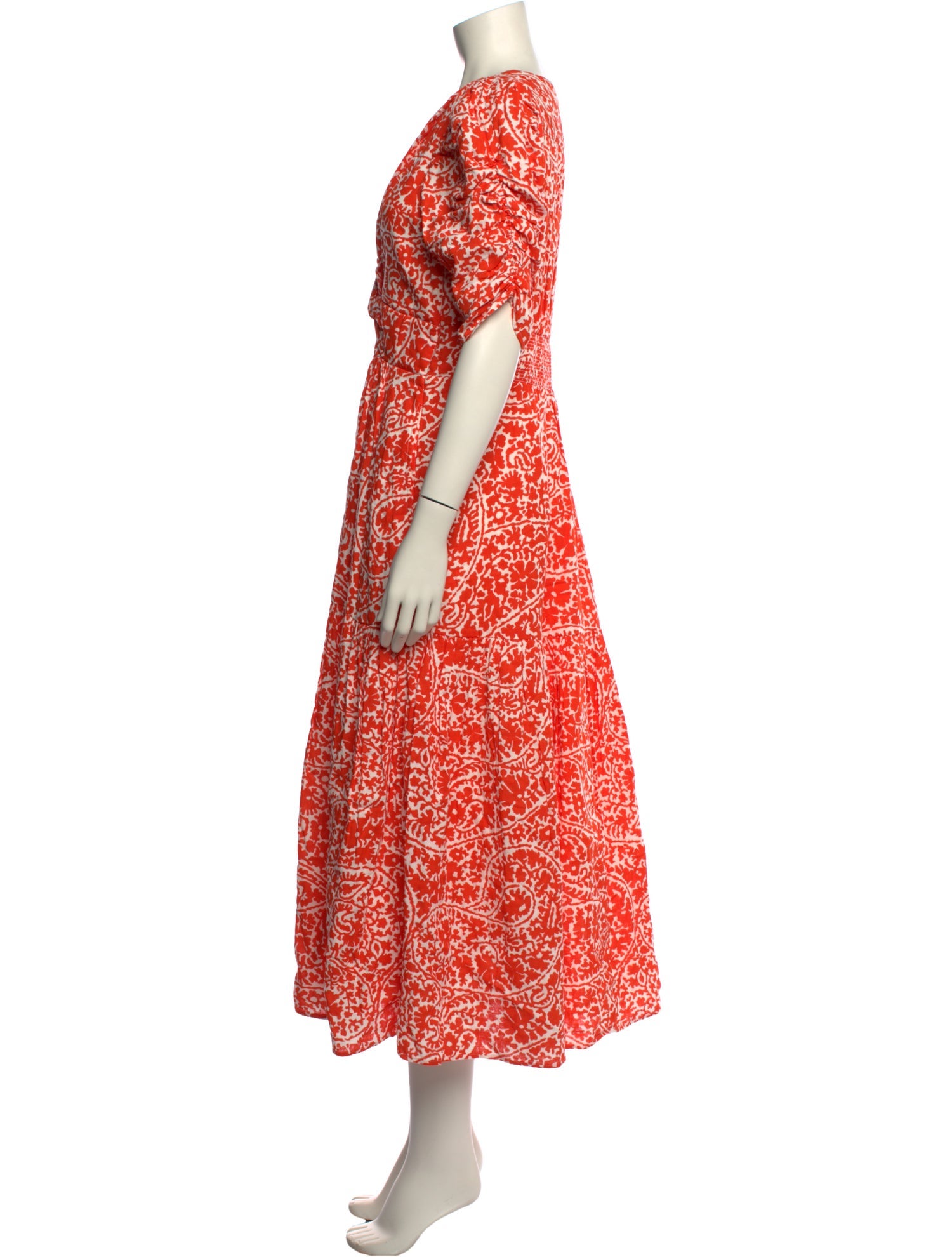 ME+EM Floral Print Long Dress