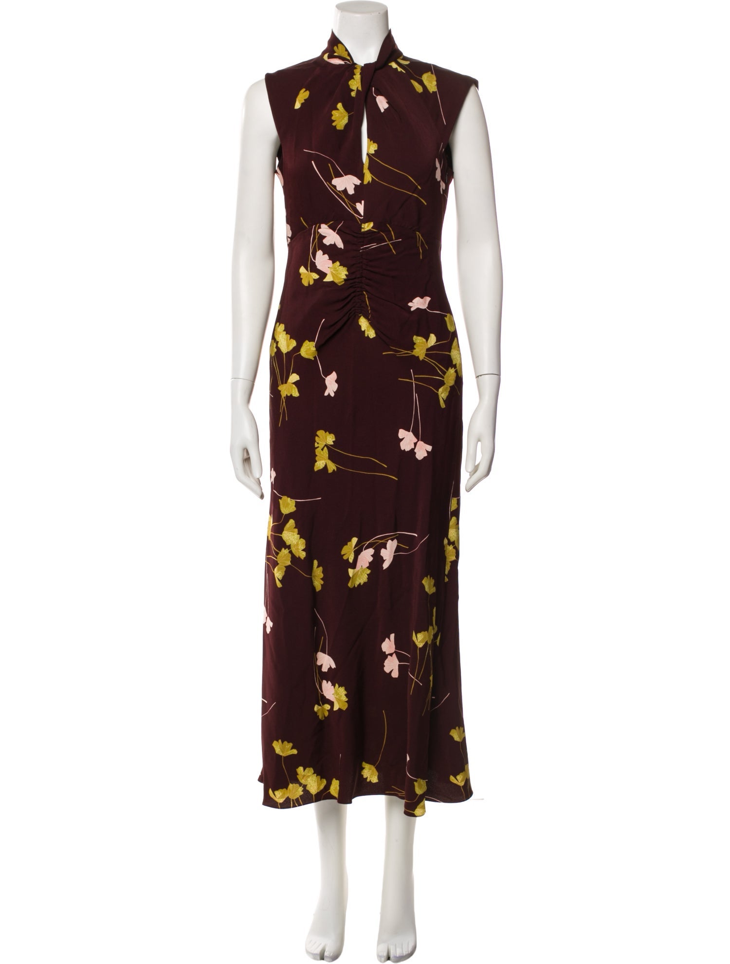 ME+EM Floral Print Long Dress