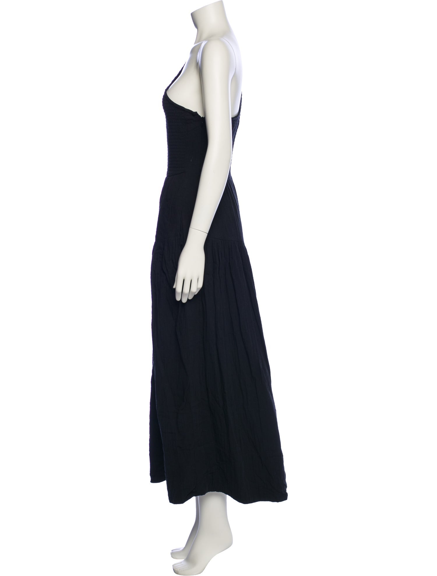 me and em evening dresses Women's Black Sheer Panelled Evening Knit Maxi Dress