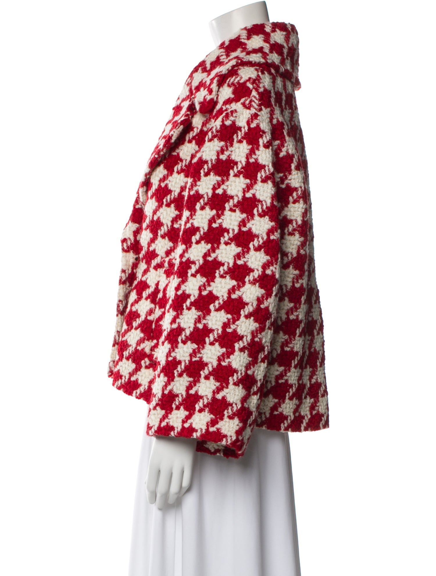 ME+EM Wool Houndstooth Print Blazer