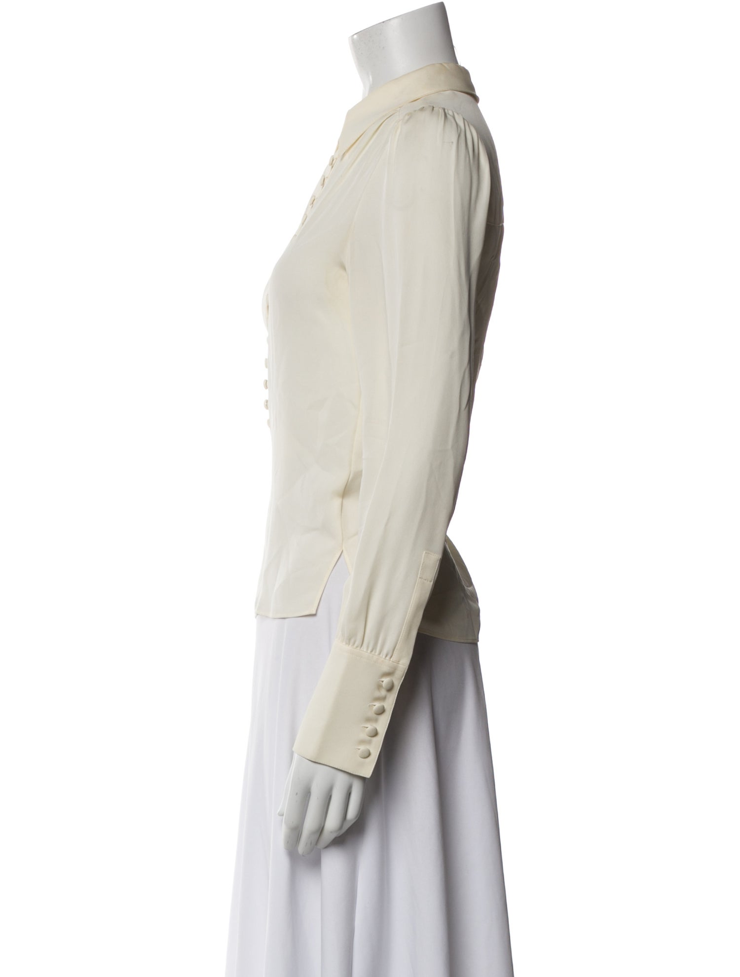 ME+EM Silk Long Sleeve Blouse