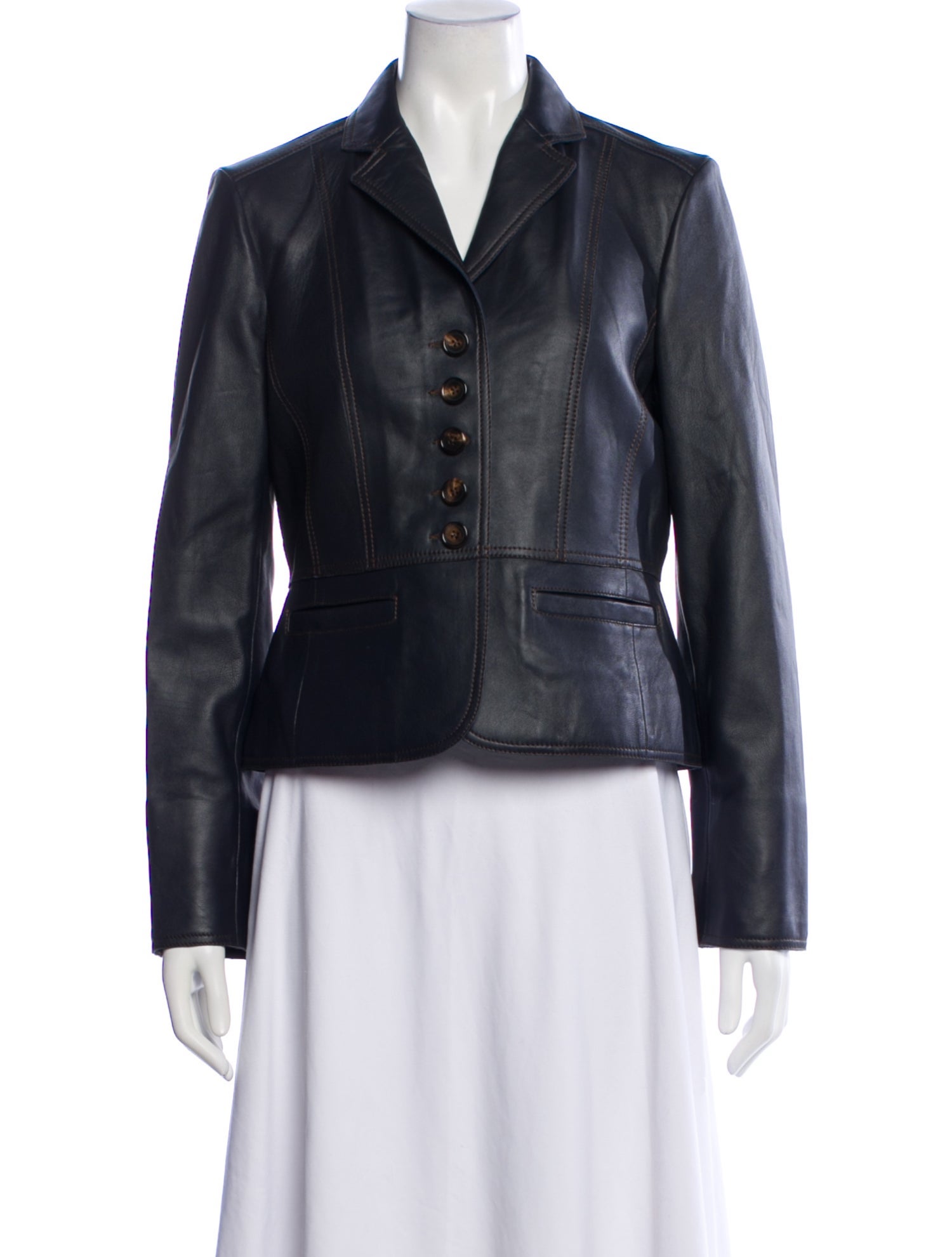 ME+EM Lamb Leather Blazer