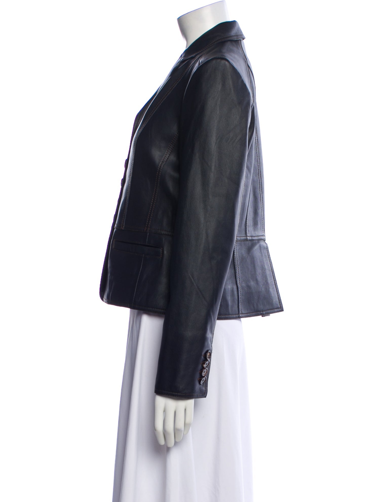 ME+EM Lamb Leather Blazer