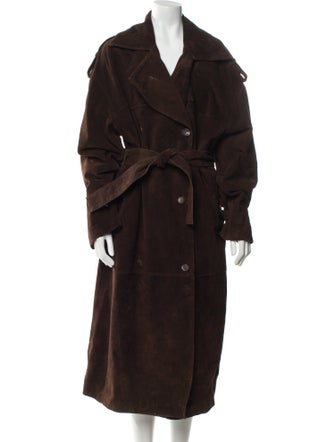MEOTINE. Leather Trench Coat