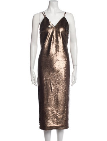 Messagerie Dresses V-Neck Midi Length Dress M