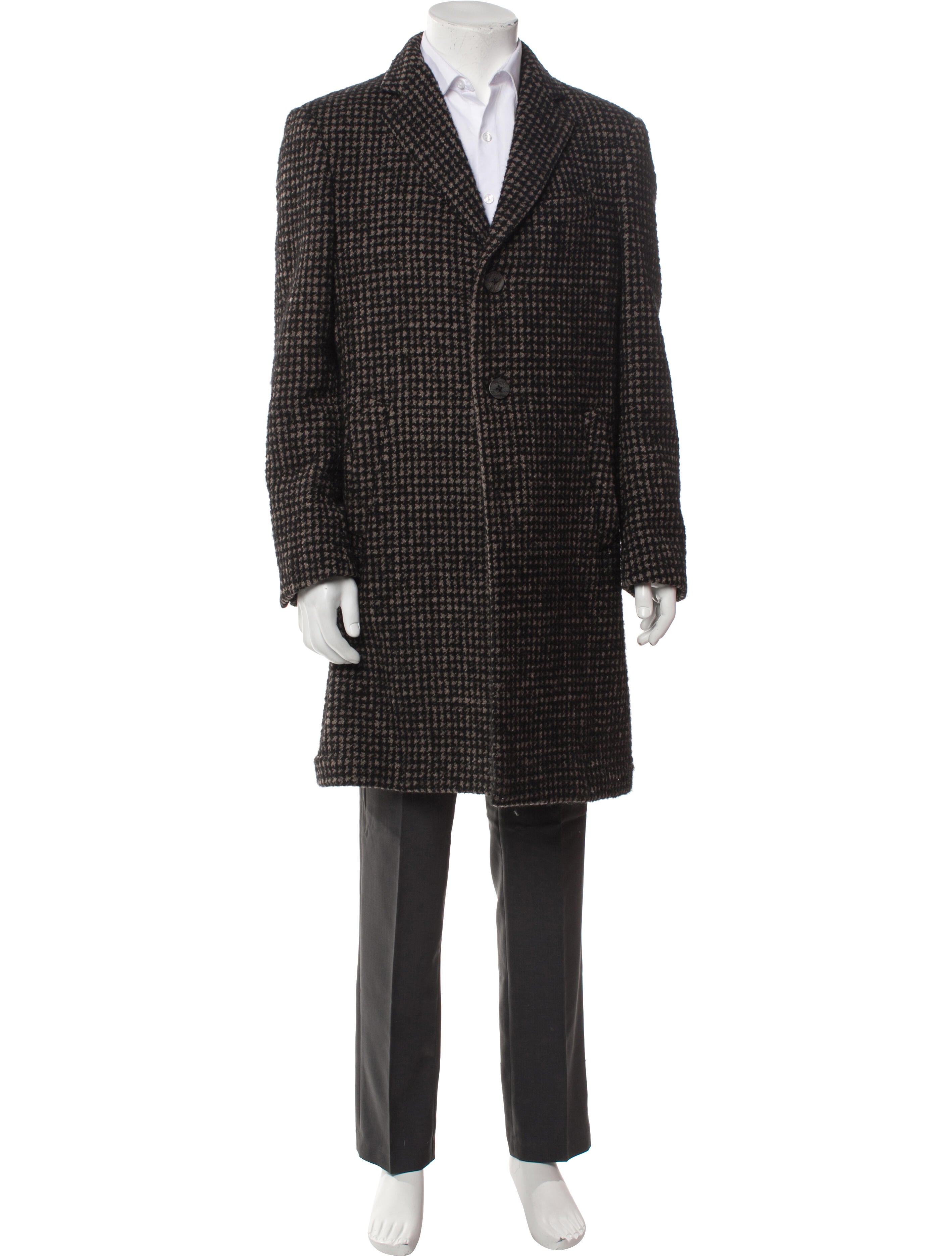Messagerie Houndstooth Print Overcoat