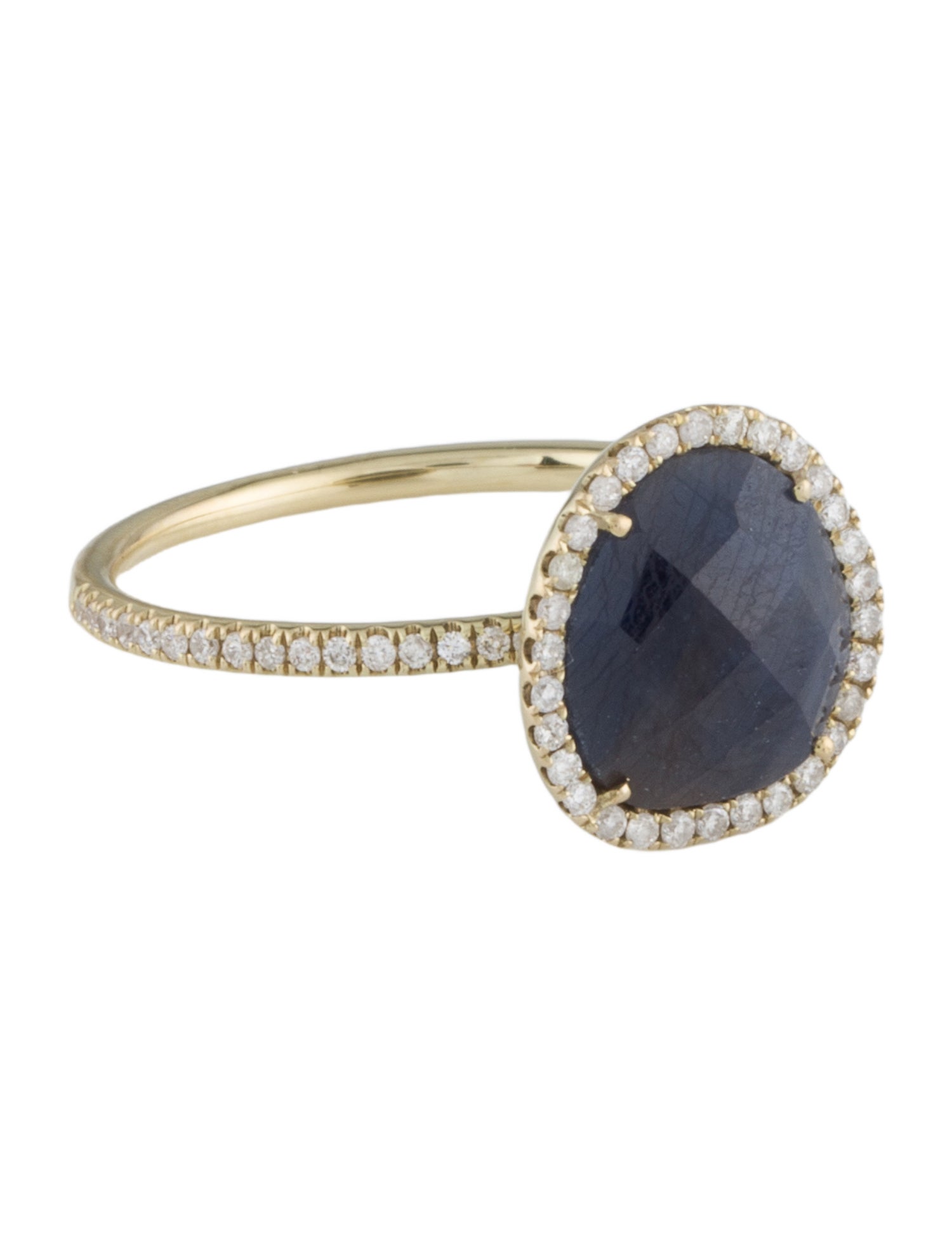 Meira T 14K Glass Filled Sapphire & Diamond Ring