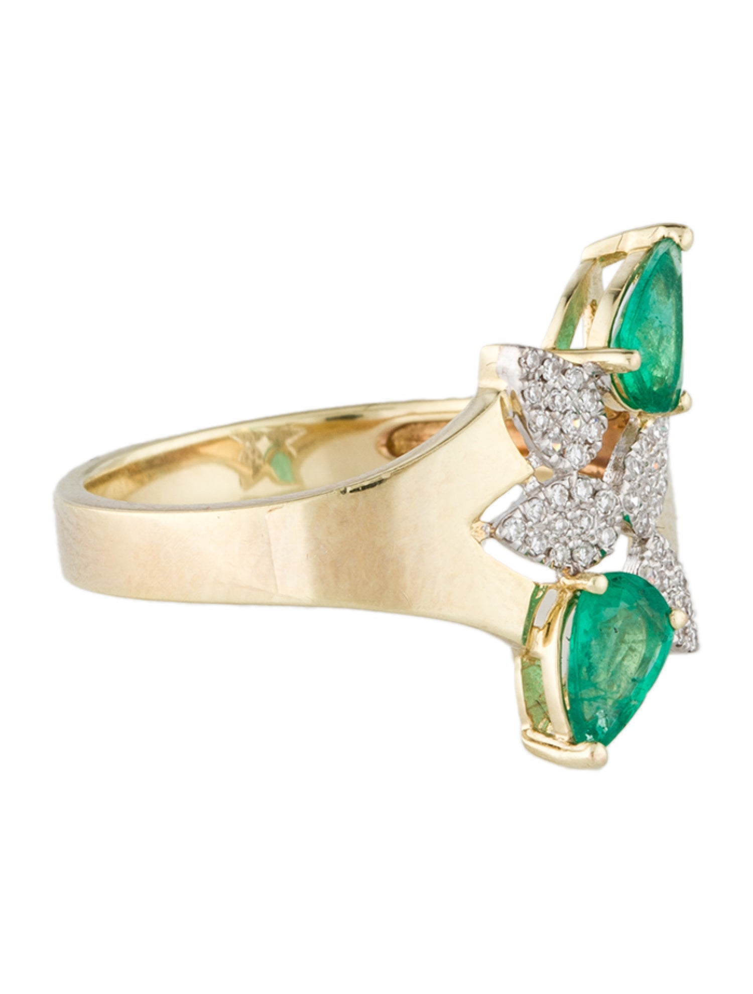 Meira T 14K Emerald & Diamond Cocktail Ring