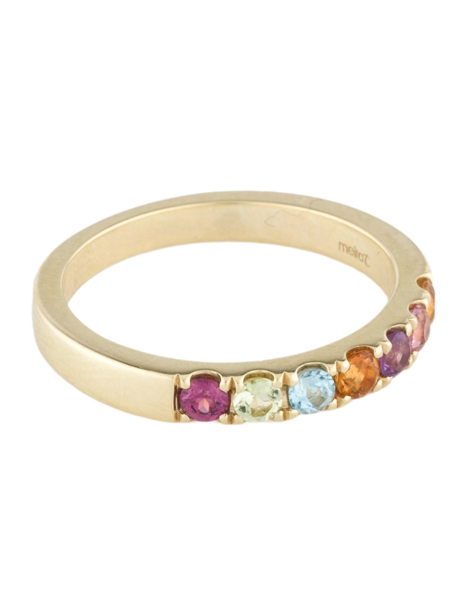 Meira T 14K Multistone Rainbow Band