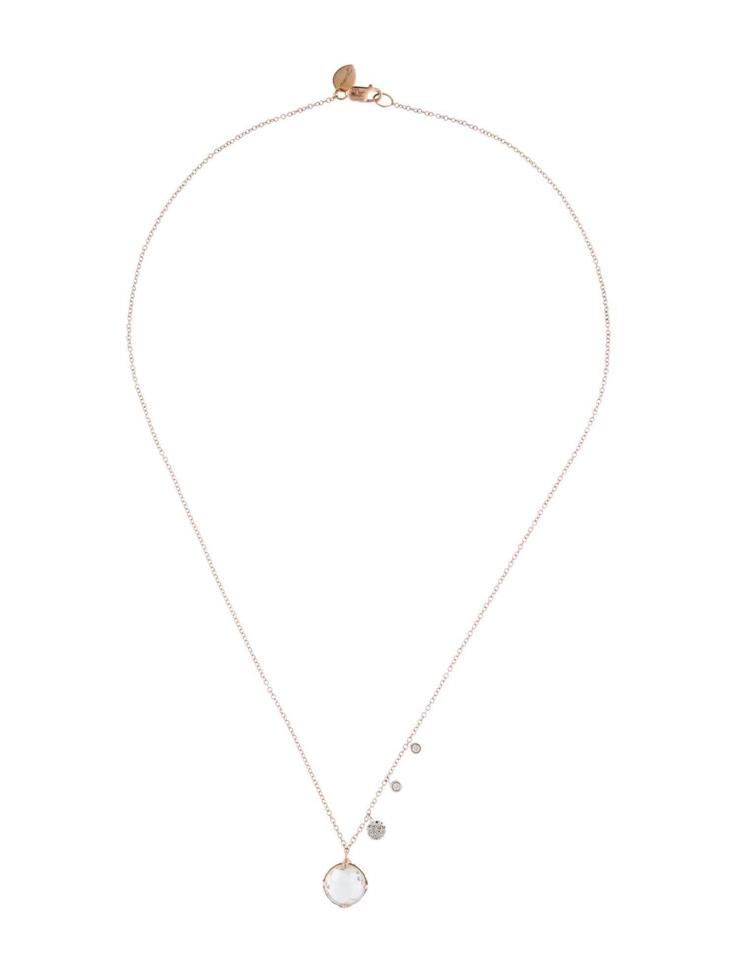 Meira T 14K Topaz & Diamond Pendant Necklace