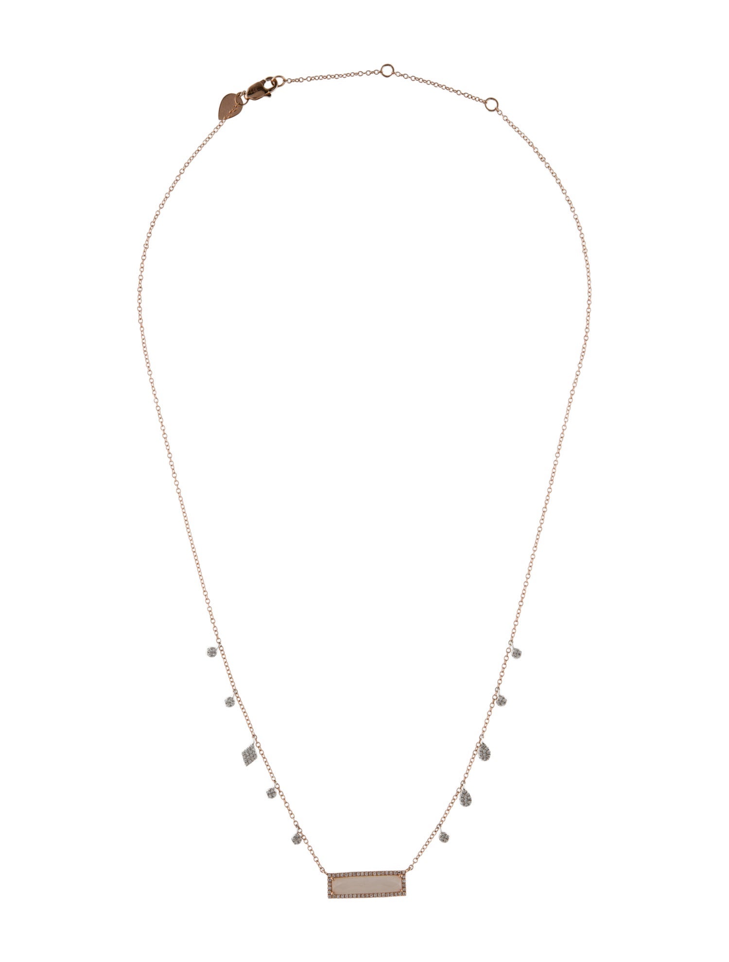 Meira T 14K Mother of Pearl & Quartz Doublet & Diamond Station Necklace