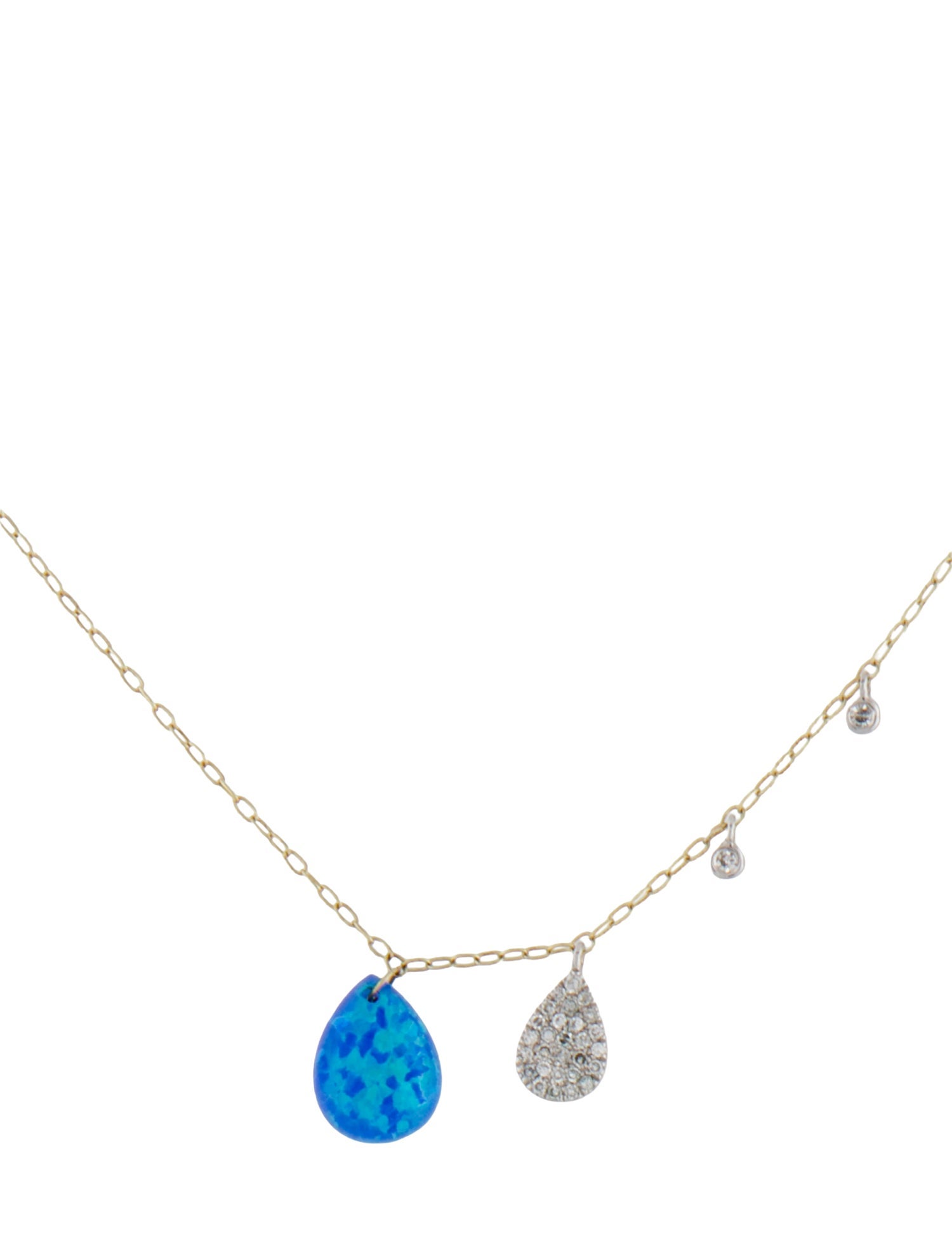Meira T 14K Synthetic Opal & Diamond Pendant Necklace