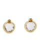 Meira T 14K Topaz & Diamond Stud Earrings