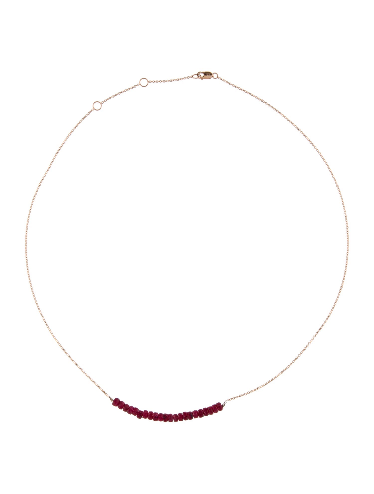 Meira T 14K Glass Filled Ruby Bead Necklace