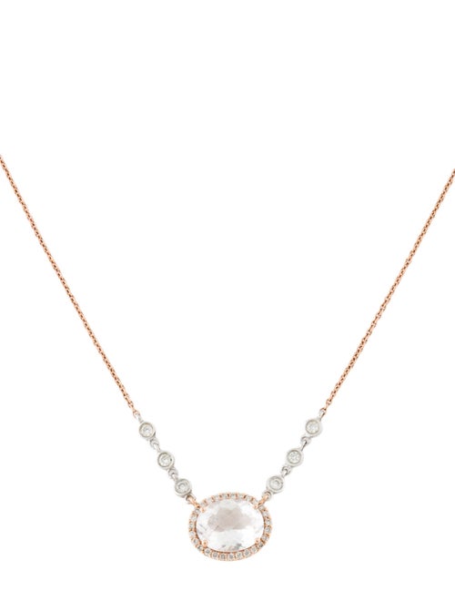 Meira T 14K Quartz & Diamond Pendant Necklace