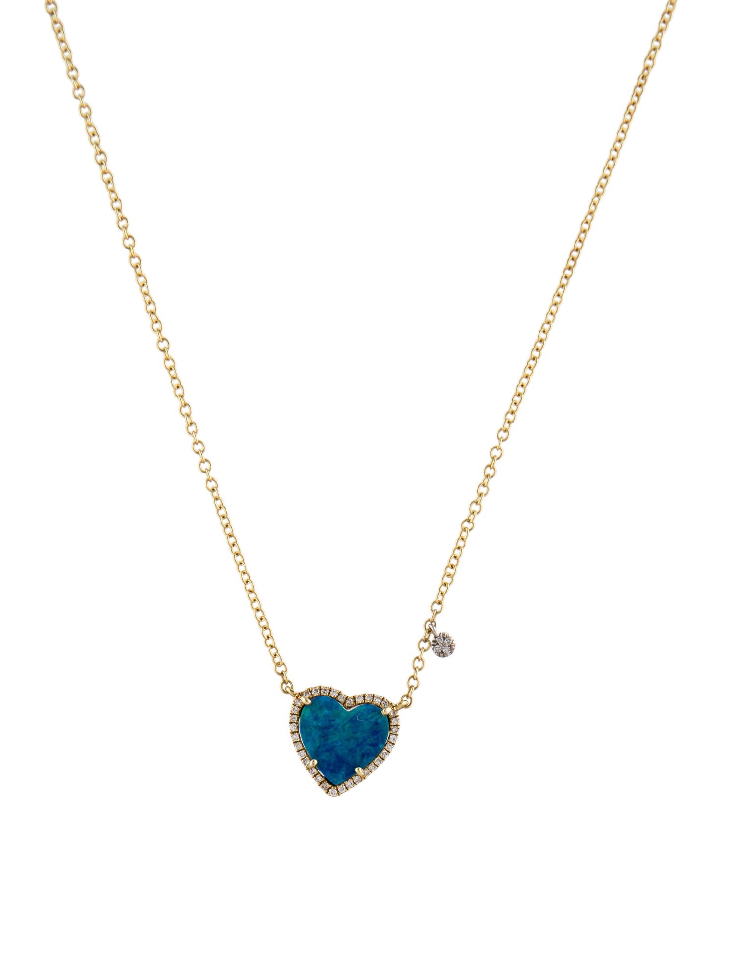 Meira T 14K Diamond & Opal Heart Pendant Necklace