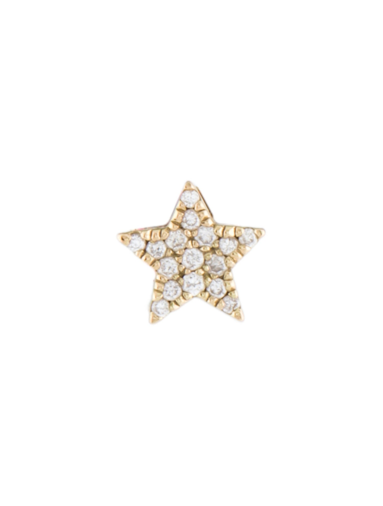 Meira T 14K Diamond Star Single Stud Earring
