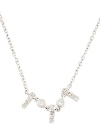 Meira T 14K Diamond Pavé Bar Station Necklace