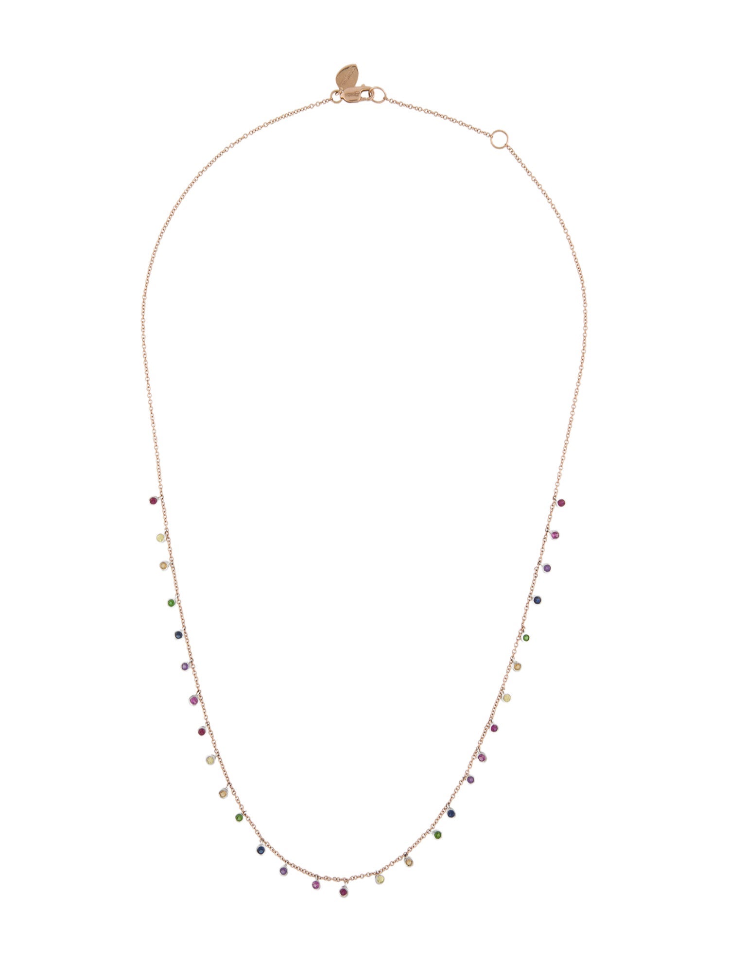 Meira T 14K Multistone Rainbow Necklace