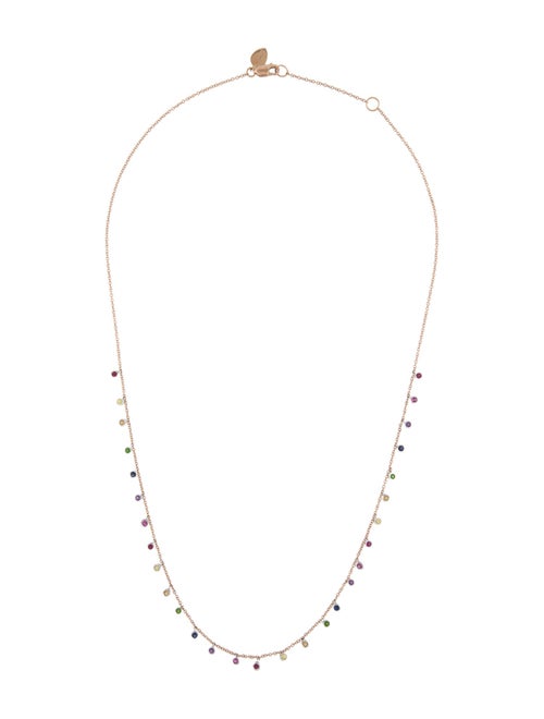 Meira T 14K Multistone Rainbow Necklace