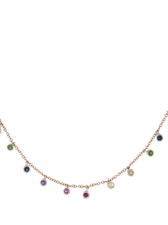 Meira T 14K Multistone Rainbow Necklace