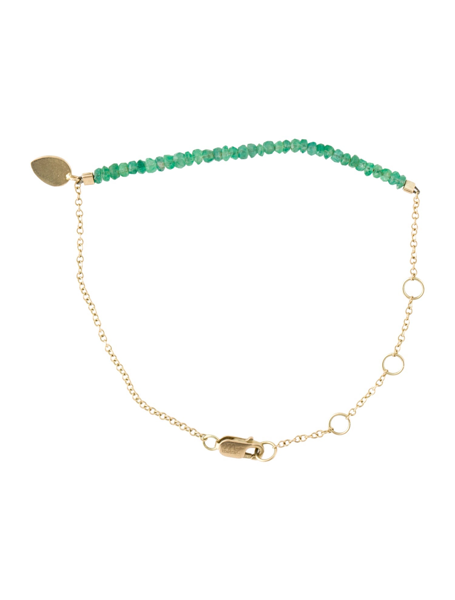 Meira T 14K Emerald Bead Bracelet