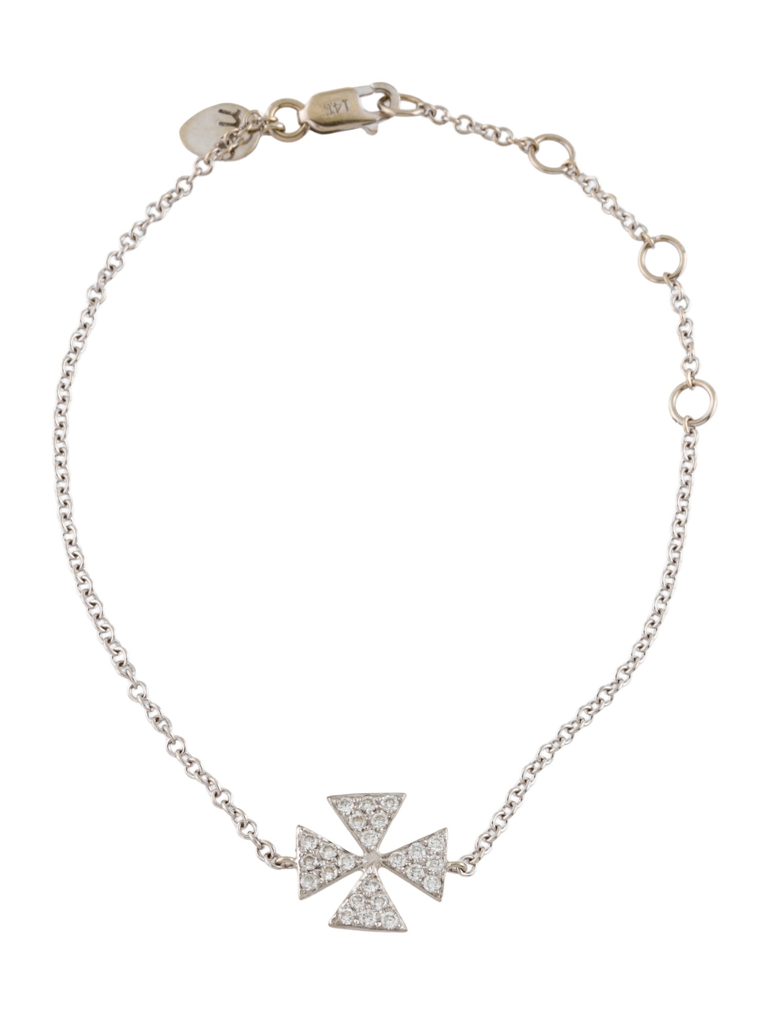 Meira T 14K Diamond Cross Station Bracelet
