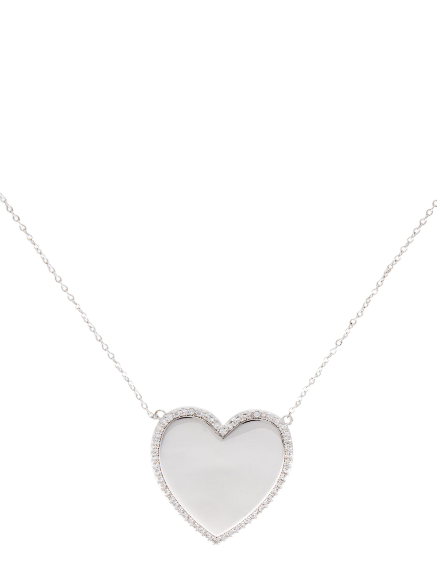 Melinda Maria XL You Have My Heart Pavé Pendant Necklace