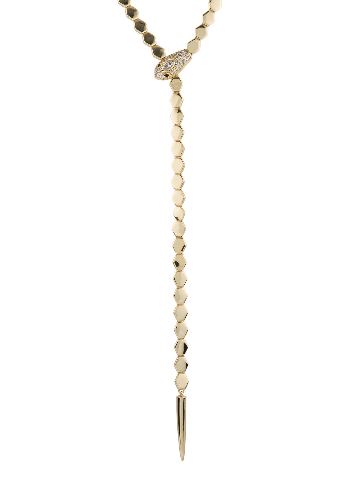 Melinda Maria Serpent Lavalier Necklace