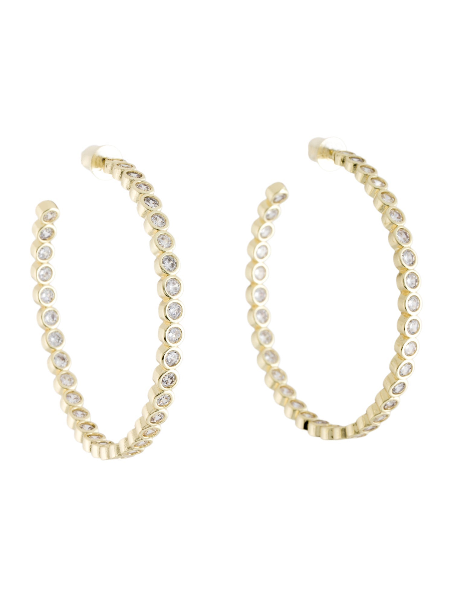 Melinda Maria Crystal Baroness Hoop Earrings
