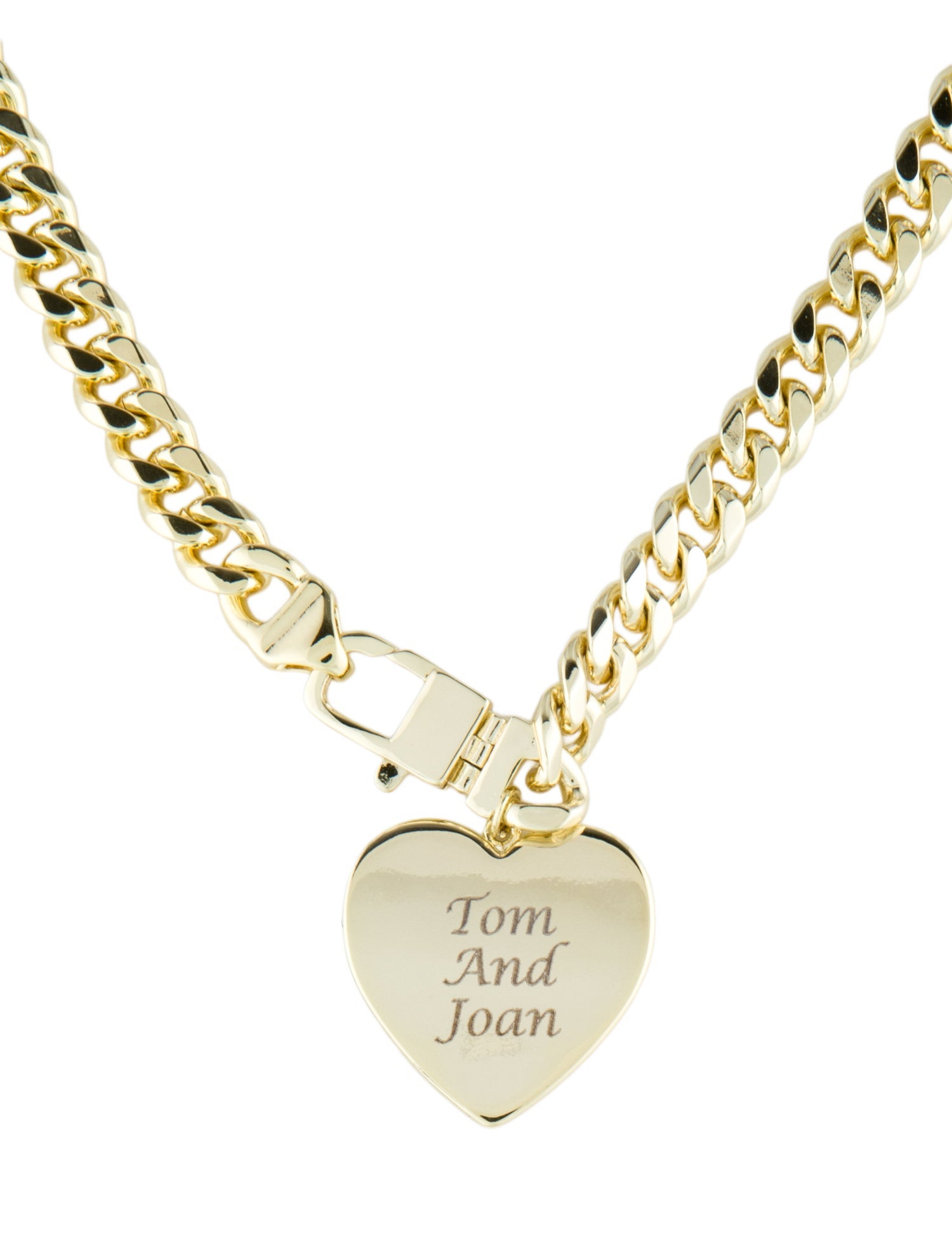 Melinda Maria Julian XL Heart Cuban Chain Necklace