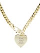 Melinda Maria Julian XL Heart Cuban Chain Necklace
