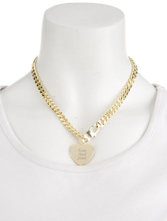 Melinda Maria Julian XL Heart Cuban Chain Necklace