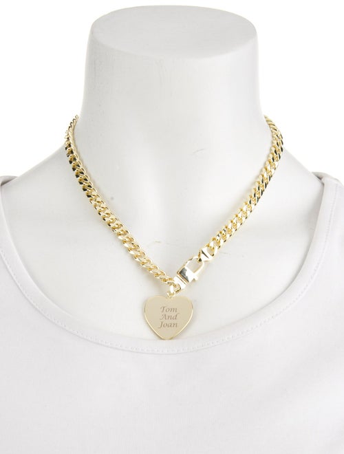 Melinda Maria Julian XL Heart Cuban Chain Necklace