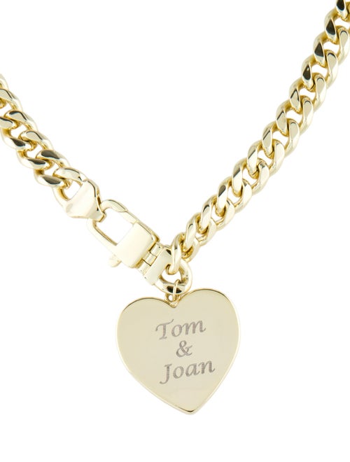 Melinda Maria Julian XL Heart Cuban Chain Necklace