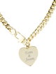 Melinda Maria Julian XL Heart Cuban Chain Necklace