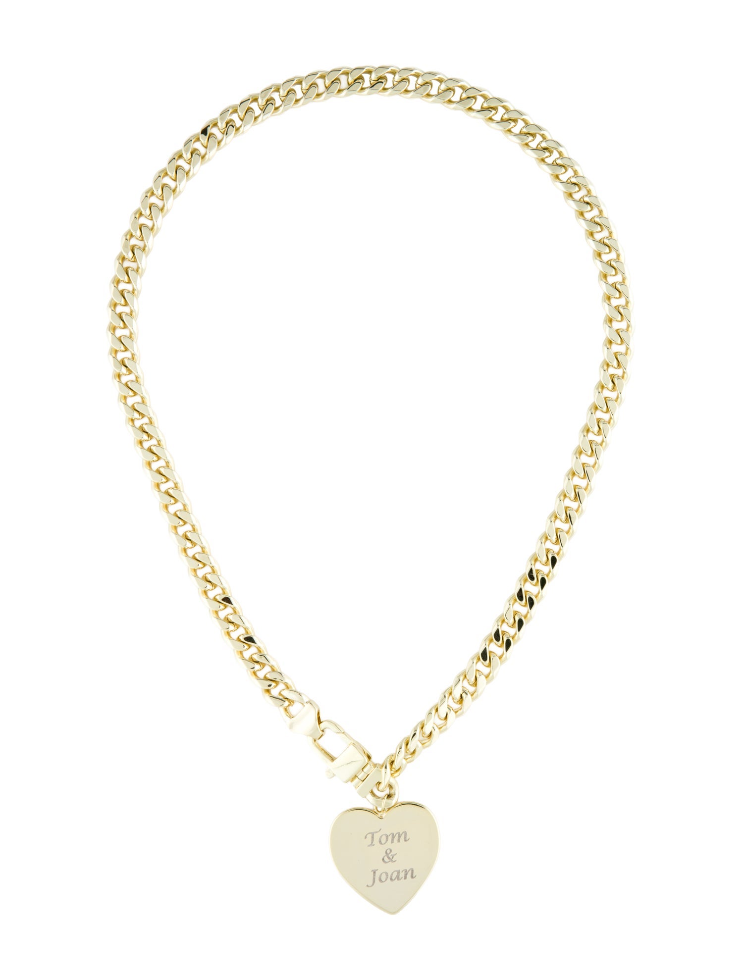 Melinda Maria Julian XL Heart Cuban Chain Necklace