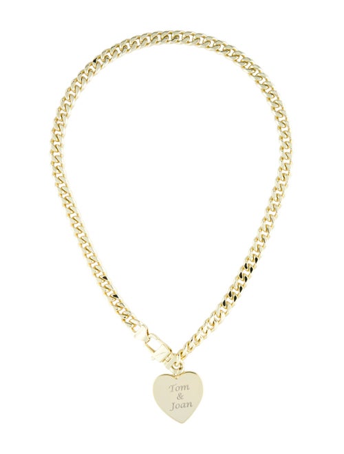 Melinda Maria Julian XL Heart Cuban Chain Necklace